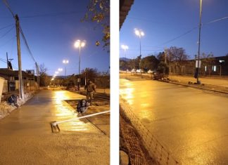 LA MUNICIPALIDAD REALIZÓ TAREAS DE HORMIGONADO EN EL BARRIO SAN REMO