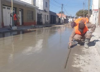 HORMIGONARON EL PASAJE CEBALLOS AL 1.000, ALTURA DE ZABALA AL 600
