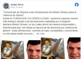 VOLVIERON A ESCRACHAR A OLMEDO Y LE RECORDARON SU TRAUMÁTICO EPISODIO EN LA PUERTA DE UN TELO