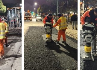 CONTINÚA LA REPAVIMENTACIÓN NOCTURNA EN ENTRE RÍOS Y SIRIA
