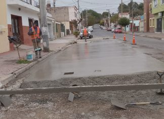 ARREGLO DE CALLES: COLOCARON NUEVO HORMIGÓN EN TUCUMÁN Y LAPRIDA