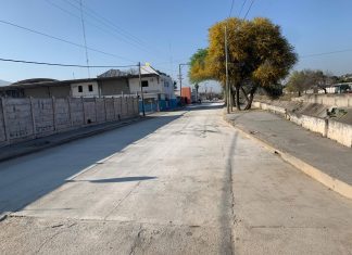 FINALIZÓ EL ARREGLO DE CALZADA EN AV. YRIGOYEN AL 2.000