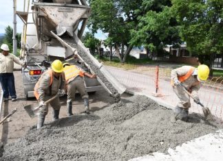 EJECUTARON OBRAS DE HORMIGONADO EN LA AV. HÉROES DE LA PATRIA