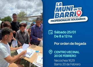 ESTE FIN DE SEMANA “LA MUNI EN TU BARRIO” ATENDERÁ EN 20 DE FEBRERO