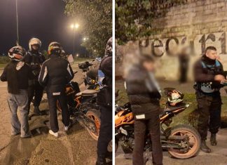 LA POLICÍA INFRACCIONÓ A DOS ENERGÚMENOS EN MOTO QUE HACÍAN MANIOBRAS PELIGROSAS EN LA VÍA PÚBLICA