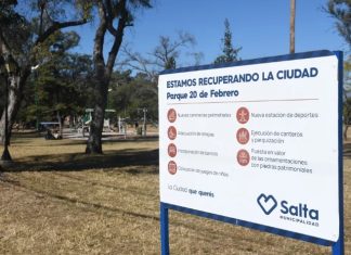 AVANZA LA PUESTA A PUNTO DEL PARQUE 20 DE FEBRERO
