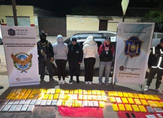 LA POLICÍA DE SALTA INCAUTÓ MÁS DE 89 KILOS DE COCAÍNA EN COLONIA SANTA ROSA