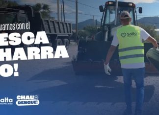 DESCACHARRADO: LA MUNICIPALIDAD TRABAJA ESTE MARTES EN LA ZONA OESTE ALTA