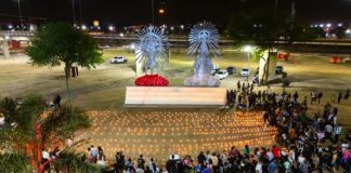 SE ENCENDIERON VELAS EN HONOR A LOS PEREGRINOS DEL MILAGRO