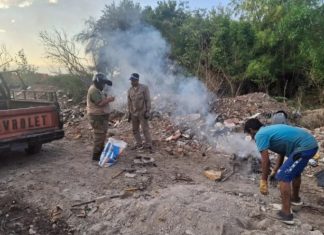 HUBO DIEZ SANCIONADOS POR ARROJAR RESIDUOS Y QUEMAR BASURA EN LA VÍA PÚBLICA