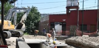 SAN MARTÍN Y OLAVARRÍA: LA OBRA PLUVIAL TIENE UN AVANCE DEL 80 %