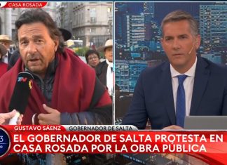 SÁENZ FUE A PLAZA DE MAYO PARA EXIGIR QUE MILEI CUMPLA CON LA OBRA PÚBLICA EN SALTA