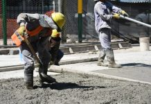 OBRA PLUVIAL: COLOCARON EL NUEVO HORMIGÓN EN OLAVARRÍA Y SAN MARTÍN