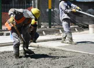 OBRA PLUVIAL: COLOCARON EL NUEVO HORMIGÓN EN OLAVARRÍA Y SAN MARTÍN