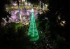 FUE ENCENDIDO EL TRADICIONAL ARBOLITO NAVIDEÑO EN LA PLAZA 9 DE JULIO