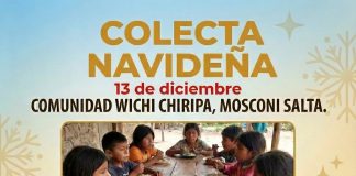 MISIÓN NOCHEBUENA: PIDEN COLABORACIÓN PARA ARMAR CANASTAS NAVIDEÑAS EN LA COMUNIDAD WICHI CHIRIPA