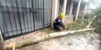 LA MUNICIPALIDAD REFUERZA OPERATIVOS TRAS EL FUERTE TEMPORAL EN LA CIUDAD
