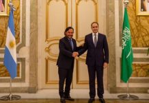 SÁENZ Y EL EMBAJADOR DE ARABIA SAUDITA AVANZARON EN UNA AGENDA BILATERAL DE INTERCAMBIOS