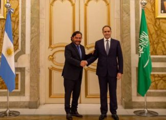 SÁENZ Y EL EMBAJADOR DE ARABIA SAUDITA AVANZARON EN UNA AGENDA BILATERAL DE INTERCAMBIOS