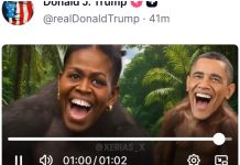 TRUMP SE BURLÓ DE LOS OBAMA Y LOS MOSTRÓ COMO MONOS