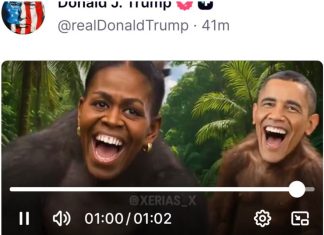 TRUMP SE BURLÓ DE LOS OBAMA Y LOS MOSTRÓ COMO MONOS