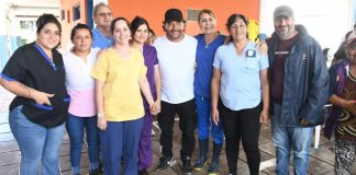 SÁENZ SUPERVISÓ EL OPERATIVO DE ASISTENCIA INTEGRAL EN EL GALPÓN Y METÁN TRAS EL TEMPORAL