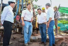 SÁENZ SUPERVISÓ EL AVANCE DE UN NUEVO POZO DE AGUA QUE REFORZARÁ EL SISTEMA DE TARTAGAL