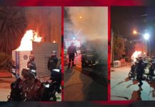 SANTA LUCIA: FAMILIARES DE LA VÍCTIMA QUEMARON UNA GARITA DE LA POLICÍA TRAS EL HOMICIDIO