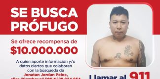 EL GOBIERNO DE SALTA OFRECE UNA RECOMPENSA DE $10 MILLONES PARA DAR CON EL PARADERO DE UN PRÓFUGO POR HOMICIDIO