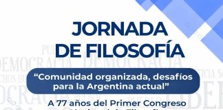 JORNADA DE FILOSOFÍA: “COMUNIDAD ORGANIZADA, DESAFÍOS PARA LA ARGENTINA ACTUAL”