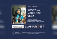 ACTIVAN ALERTA SOFÍA PARA DAR CON EL PARADERO DE AGOSTINA VEGA EN CÓRDOBA