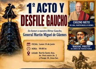 DESFILE CIVICO MILITAR EN CONMEMORACION AL 205° ANIVERSARIO DEL PASO A LA INMORTALIDAD DEL GRAL. MARTIN MIGUEL DE GUEMES EN B° SANTA ANA 1