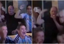EN PLENA INVESTIGACIÓN POR LOS DÓLARES EN EL VESTIDOR, INSAURRALDE APARECIÓ CELEBRANDO EL TRIUNFO DE ARGENTINA CONTRA SUIZA