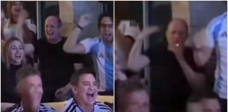 EN PLENA INVESTIGACIÓN POR LOS DÓLARES EN EL VESTIDOR, INSAURRALDE APARECIÓ CELEBRANDO EL TRIUNFO DE ARGENTINA CONTRA SUIZA