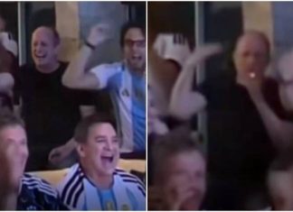 EN PLENA INVESTIGACIÓN POR LOS DÓLARES EN EL VESTIDOR, INSAURRALDE APARECIÓ CELEBRANDO EL TRIUNFO DE ARGENTINA CONTRA SUIZA
