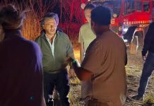 SÁENZ SUPERVISÓ EL OPERATIVO DE EMERGENCIA POR INCENDIOS ENTRE CAMPO QUIJANO Y ROSARIO DE LERMA
