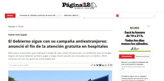 PAGINA 12 PUBLICÓ UN EDITORIAL POR LA “CAMPAÑA ANTIEXTRANJEROS” DE MILEI ILUSTRANDO CON UNA FOTO DEL HOSPITAL MARTERNO DE SALTA
