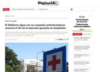 PAGINA 12 PUBLICÓ UN EDITORIAL POR LA “CAMPAÑA ANTIEXTRANJEROS” DE MILEI ILUSTRANDO CON UNA FOTO DEL HOSPITAL MARTERNO DE SALTA