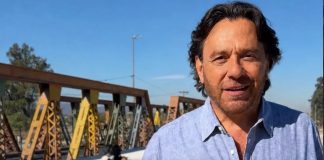 PUENTES SOBRE EL RÍO VAQUEROS Y CIRCUNVALACIÓN: SÁENZ SUPERVISÓ LA OBRA QUE AVANZA CON ASISTENCIA FINANCIERA PROVINCIAL