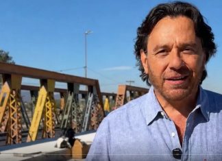 PUENTES SOBRE EL RÍO VAQUEROS Y CIRCUNVALACIÓN: SÁENZ SUPERVISÓ LA OBRA QUE AVANZA CON ASISTENCIA FINANCIERA PROVINCIAL