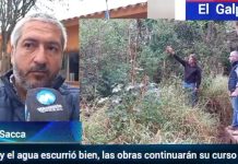 “LAS OBRAS SON PARA PERMITIR MAYOR ESCURRIMIENTO DEL AGUA”