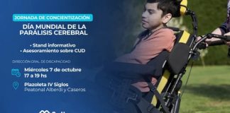 LA MUNICIPALIDAD REALIZARÁ UNA JORNADA DE CONCIENTIZACIÓN SOBRE PARÁLISIS CEREBRAL