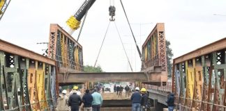 PUENTE DE VAQUEROS: SAÉNZ MARCÓ EL AVANCE EN LA MODERNIZACIÓN DE LA INFRAESTRUCTURA VIAL METROPOLITANA