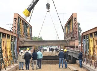 PUENTE DE VAQUEROS: SAÉNZ MARCÓ EL AVANCE EN LA MODERNIZACIÓN DE LA INFRAESTRUCTURA VIAL METROPOLITANA